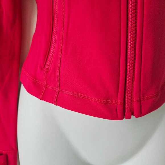 NWT LULULEMON PDRA Pink Red Buttery Soft Nulu Define Cropped Jacket Size 4, 10 - Picture 5 of 8